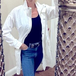 Athleta White Trench Coat